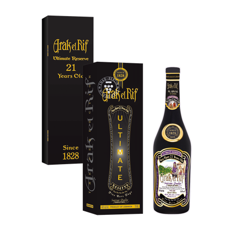 Arak El Rif Ultimate Reserve Black Label 21 Years Old | Rare Lebanese Arak | 750 ml