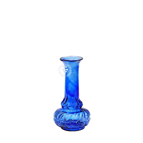 Blaue Vase in Mandelform